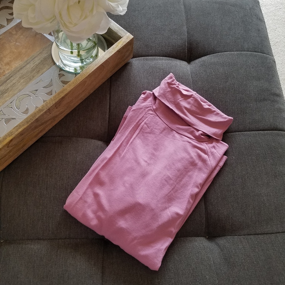 Blush Pink Fitted Turtleneck from Greece - Small